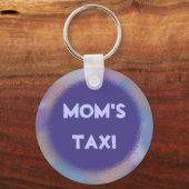 銘板付き紫のドパーソナライズされたット キーホルダー (正面)