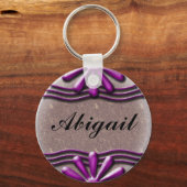 銘板薄紫 キーホルダー (正面)