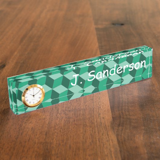 銘板–3次元ブロック デスクネームプレート (側面)