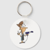 鋏つき美容師 キーホルダー (正面)