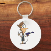 鋏つき美容師 キーホルダー (正面)