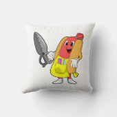 鋏で理容師になるホットドッグ クッション (裏面)