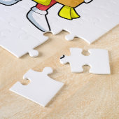 鋏で理容師になるホットドッグ ジグソーパズル (側面)