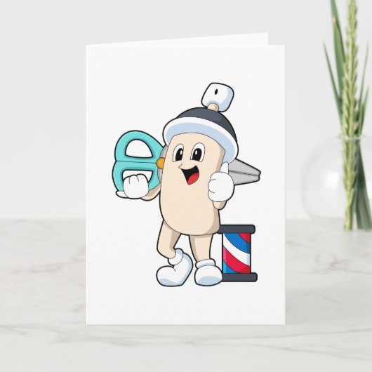 鋏で美容師に使う散髪 カード (正面)