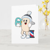 鋏で美容師に使う散髪 カード (黄色い花)