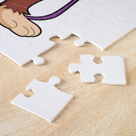 鋏と剃刀で美容師として猿 ジグソーパズル (側面)