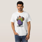 鋏と櫛で理髪師のゴリラ Tシャツ (正面フル)