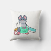 鋏と櫛で美容師としてマウス クッション (裏面)