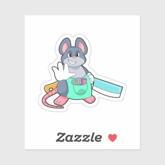 鋏と櫛で美容師としてマウス シール (シート)