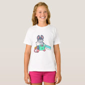 鋏と櫛で美容師としてマウス Tシャツ (正面フル)