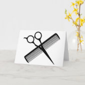鋏と櫛 カード (黄色い花)
