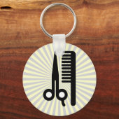 鋏と櫛 キーホルダー (正面)