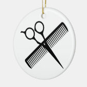鋏と櫛 セラミックオーナメント (左)