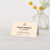 鋏と櫛 |木材 予約カード (裏面)