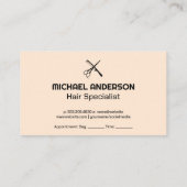 鋏と櫛 |木材 予約カード (裏面)