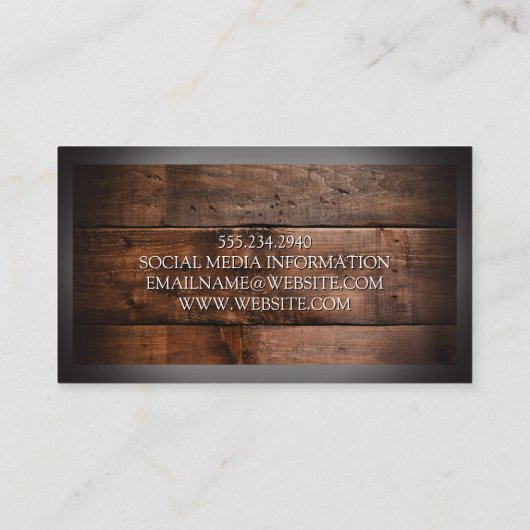 鋏と櫛 |木材 名刺 (裏面)