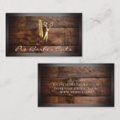 鋏と櫛 |木材 名刺 (正面/裏面)