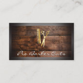 鋏と櫛 |木材 名刺 (正面)