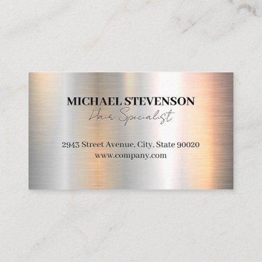 鋏と櫛 |花柄の背景 名刺 (裏面)