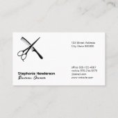 鋏と櫛 |虹色の背景 名刺 (裏面)