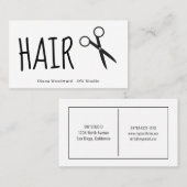 鋏の理容師の名刺 名刺 (正面/裏面)