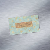 鋏美容師ヴィンテージ金ゴールド マグネット名刺 (インサイチュ)