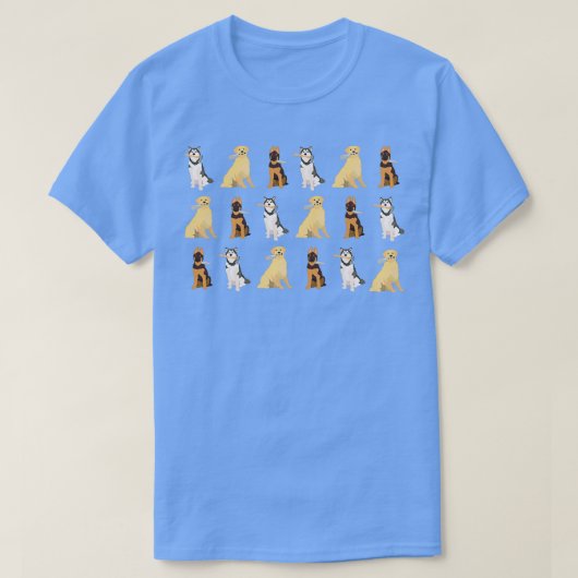 鋭いものを持っている犬 Tシャツ (デザイン正面)