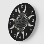 鋭いエッジの曲がったブレード丸み ラージ壁時計 (傾斜)