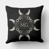 鋭いエッジモノグラムの曲面 クッション (裏面)