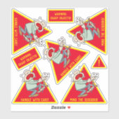 鋭いオブジェ気にクトの漫画の警告ハンドル シール (シート)