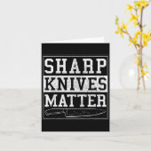 鋭いナイフ - 面白い料理人ギフト 調理シャツ カード (黄色い花)