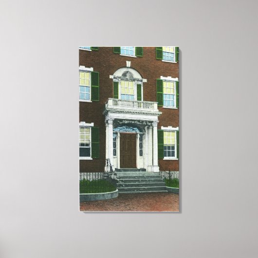 鋭いポーチ、セーレムの戸口のビュー キャンバスプリント (正面)