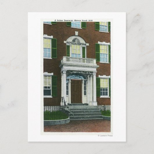 鋭いポーチ、セーレムの戸口のビュー ポストカード (正面)