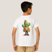 鋭いモカホスを見たサボテンの恋人 Tシャツ (裏面フル)