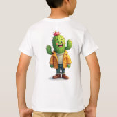 鋭いモカホスを見たサボテンの恋人 Tシャツ (裏面)