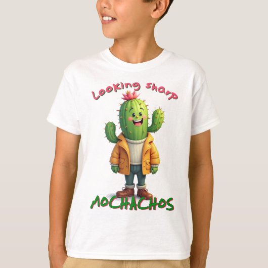 鋭いモカホスを見たサボテンの恋人 Tシャツ (正面)
