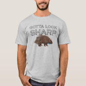 鋭いヤマアラシのおもしろいな動物の発言を見るために得られる Tシャツ (正面)
