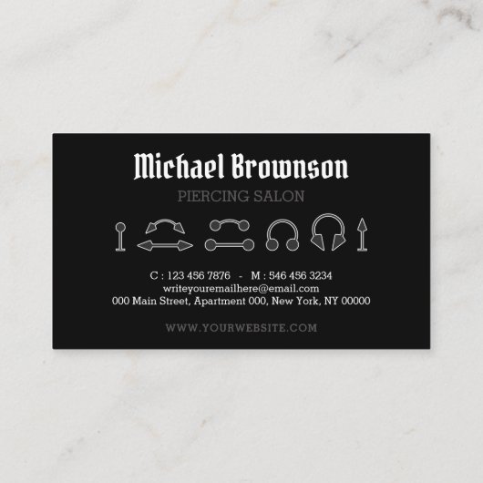 鋭い専門モダン家 名刺 (裏面)