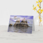 鋭い島の挨拶状 カード (黄色い花)
