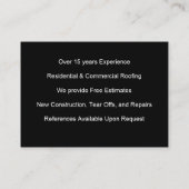 鋭い建築-ブラウンおよび黒 名刺 (裏面)