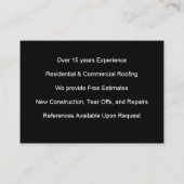 鋭い建築-ブラウンおよび黒 名刺 (裏面)