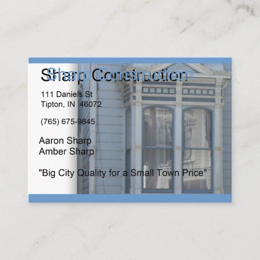 鋭い建築 名刺 (正面)