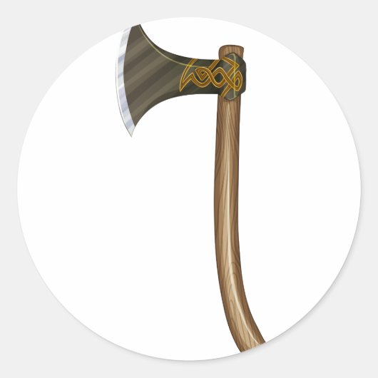 鋭い斧 ラウンドシール (正面)