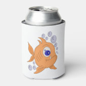 鋭い歯の魚 缶クーラー (缶正面)