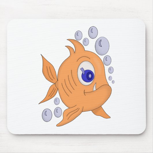 鋭い歯を持つ魚 マウスパッド (正面)