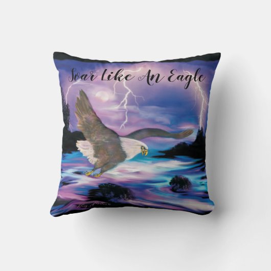 鋭い禿鷲 クッション (裏面)