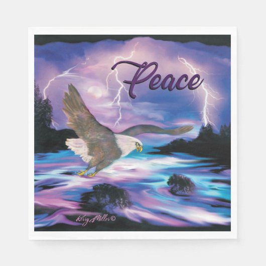 鋭い禿鷲 スタンダードランチョンナプキン (正面)