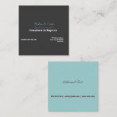 鋭い経営コンサルタントのアシスタント・マネージャー スクエア名刺 (正面/裏面)