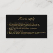 鋭い金ゴールドの紙吹雪及びショッキングピンクの唇 名刺 (裏面)