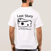 "鋭い"チェダーワイシャツを見て下さい Tシャツ (裏面)